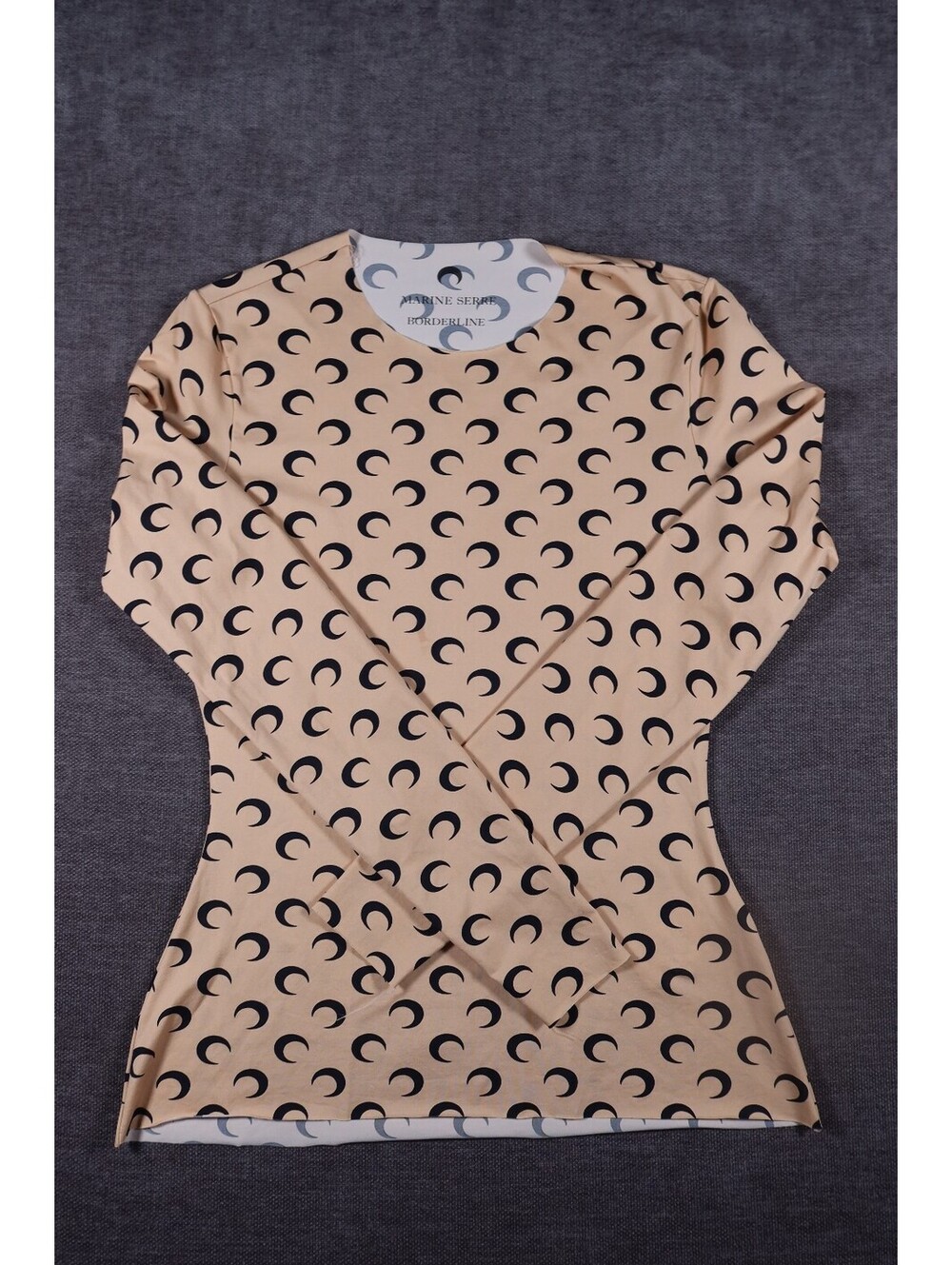 Marine Serre Borderline Crescent Moon Print Long Sleeve Shirt